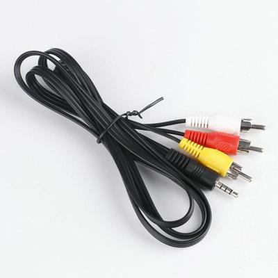 Кабель 3,5 мм - 3 RCA - 1,5 м аудио/видео адаптер с красным, желтым и белым разъемами