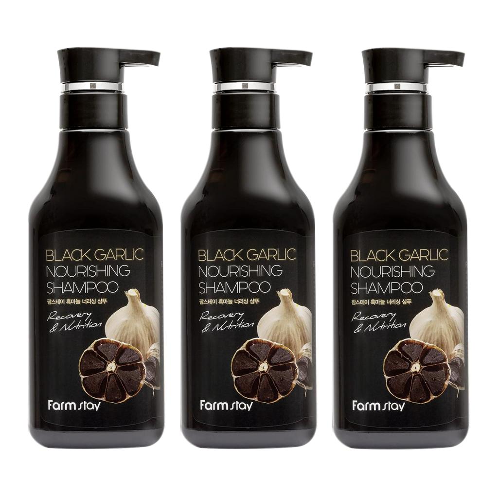 FARM STAY Black Garlic Nourishing Shampoo 530ml - питательный шампунь с черным чесноком
