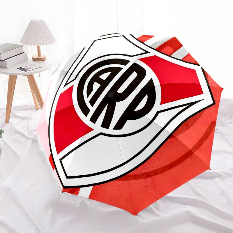 River Plate, Badge Automatic Opening and Closing, 8 rib Structure Portable Umbrella, Suitable for Men and Women in All Seasons Perfect Gift