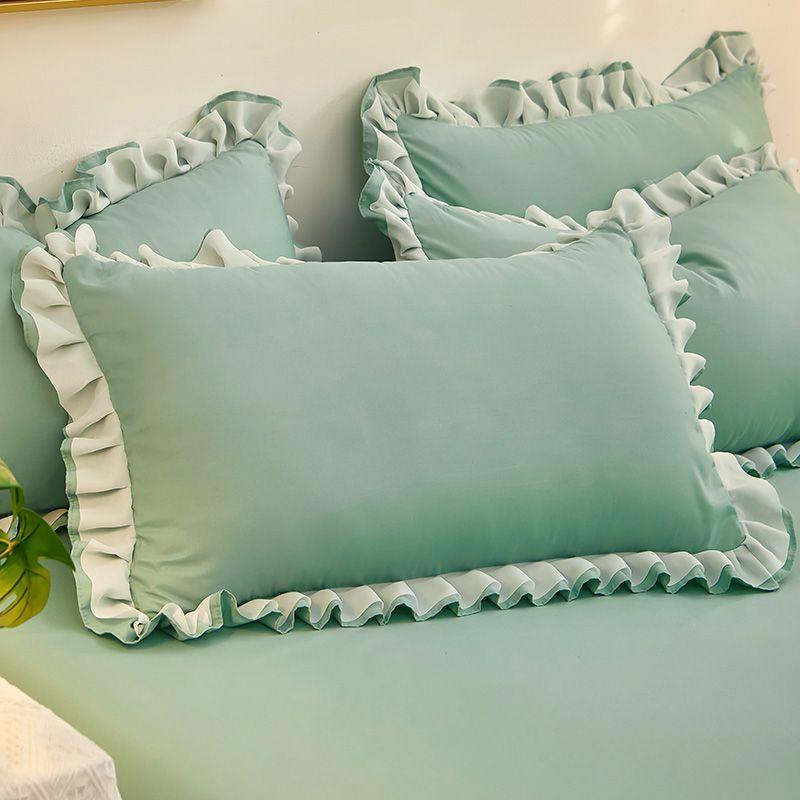 1 Pair Pillow Covers, 48*74cm Household Machine Washable Pillow Covers, Lace Korean Pillow Covers, Without Inserts