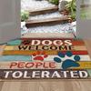 Colorful Dog Paw Print Welcome Home Floor Mat Living Room Bedroom Kitchen Entrance Door Home Decorative Door Mat