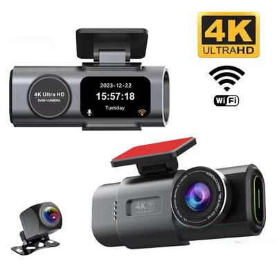 4K Двойная видеокамера для приборной панели с Wi-Fi: Запись HD спереди/сзади и скрытая установка