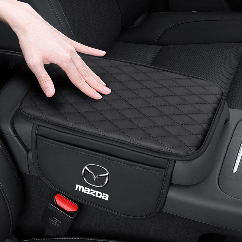 Для Mazda 2 3 4 5 6 7 8 ATENZA Axela 6 RX8 CX6 CX5 CX4 Alexa CX4 CX5 CX8 2 3 6 1 шт. Кожаная Автомобильная Консоль Подушка Подлокотника Автомобиля с Хранилищем Авто Стайлинг
