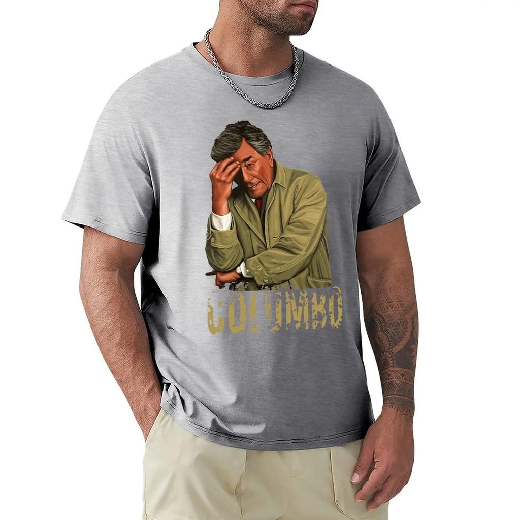 Футболка Columbo Retro Peter Falk Футболка Harajuku с коротким рукавом Футболка с графикой из 100% хлопка