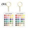 Wardrobe Color Matcher 2Pcs Palette Keychain Pendant, Clear Acrylic Season Analysis Swatches Keychain, Card, Gifts for Fashion Lovers Makeup Guide