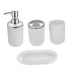 Bathroom Accessories 4 Pieces Set Decorative Modern Housewarming Gift Soap Dispenser Mouthwash Cup