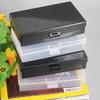 Пластиковый черный контейнер-органайзер со защелкой для хранения, органайзер для канцелярских принадлежностей, кейс для художественных инструментов, коробка для наклеек, прозрачный настольный контейнер для хранения