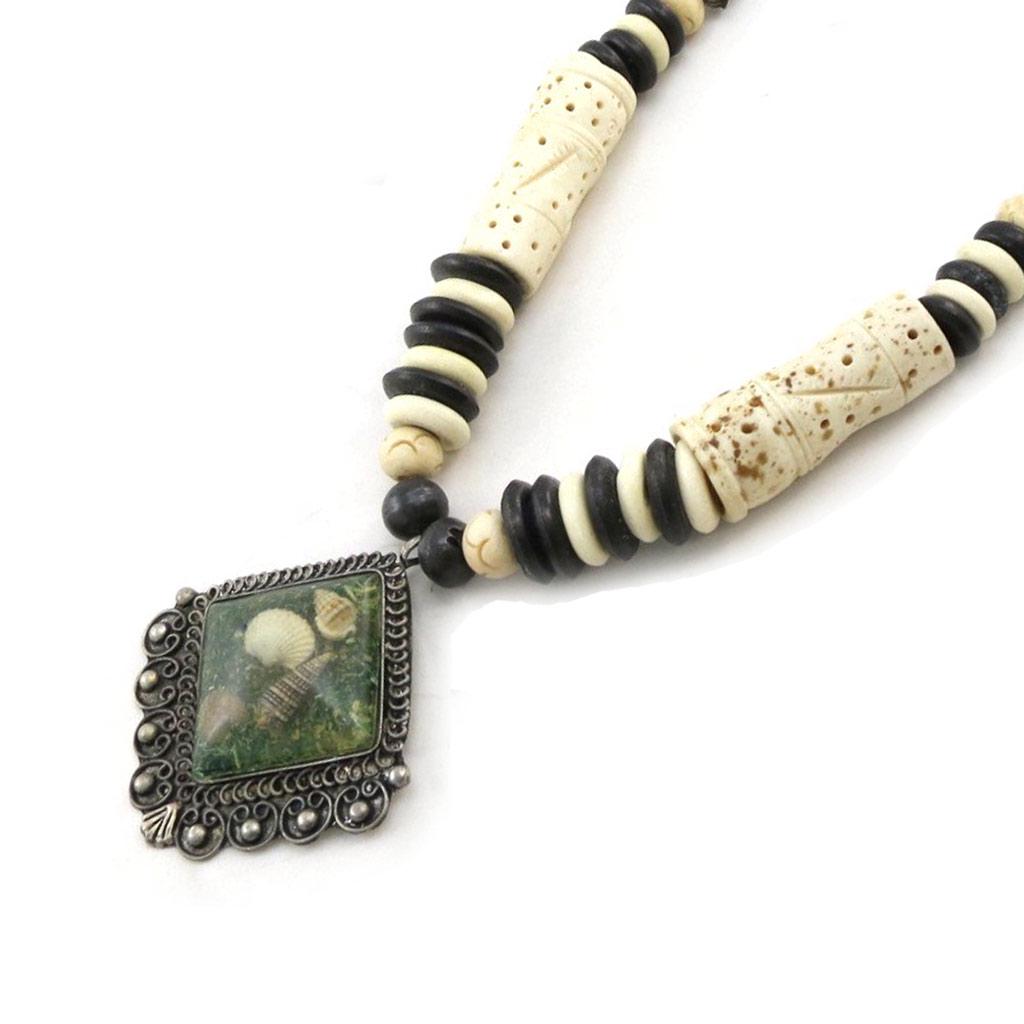 Les Trésors De Lily [B8092] - Brown Beige 'Prélude' Necklace