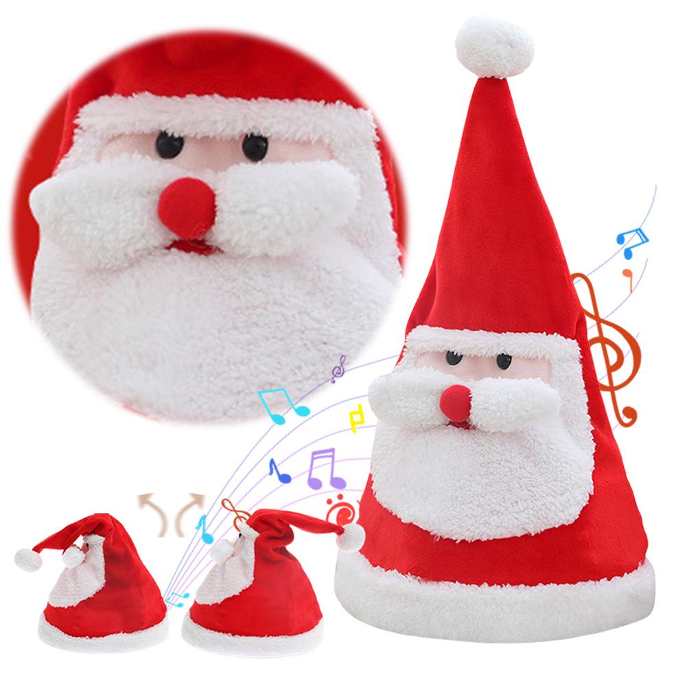 Рождественская шапка, поющая и танцующая, очаровательные штаны Санта-эльфа, шапки для женщин и мужчин, дышащая шапка, карнавальный костюм для вечеринки на открытом воздухе