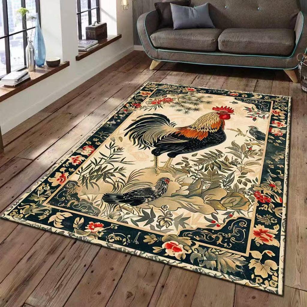 Китайский Традиционный Петух Пион Цветочный Узор Цветочный Ковер Нескользящий Коврик Коврик для Гостиной Украшение Дома Восточный Декор