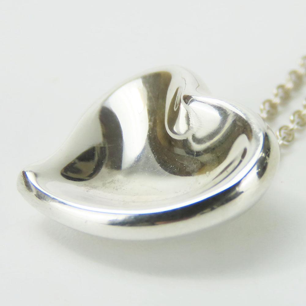 Used TIFFANY&Co. Necklace Curved Heart Silver925 4.1g Silver Accessories