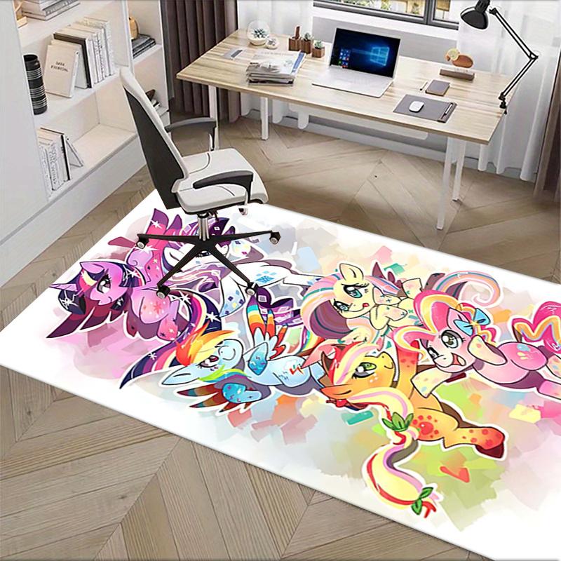 Коврик для стула My Little Pony: Милый Мультяшный Коврик-Лошадка для Домашнего Декора, Подарок-Ковер для Офиса