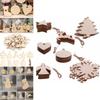 Set Of 10 Exquisite Wooden Xmas Hanging Pendants For Cozy Holiday Atmosphere