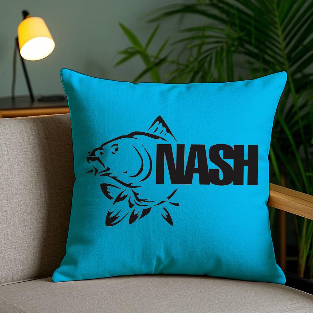 Наволочка N-Nash Fishing логотип Офисный Диван Кровать в общежитии Спинка Короткий Плюш Двусторонняя Печать Домашняя Подушка Чехол