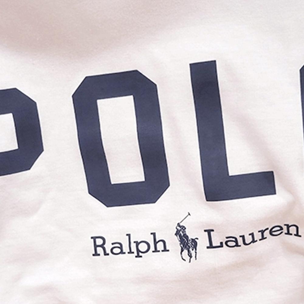 Polo Ralph Lauren SS23 Футболка с принтом логотипа-буквы, с круглым вырезом, с коротким рукавом, мужская, белая 710852249-002