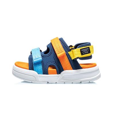 Li Ning Kids Coca Sports Sandals Детские сандалии Синие Оранжевые YKKR008-3