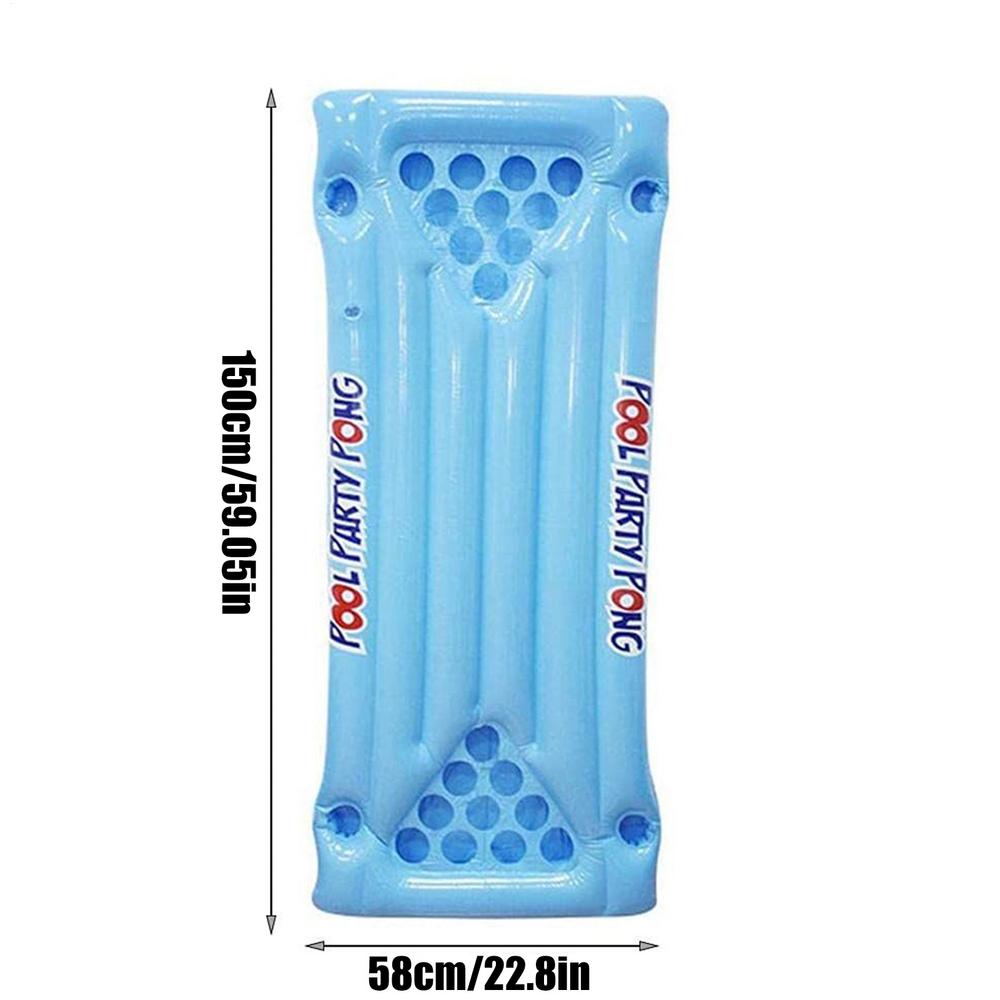PVC Inflatable Pool Game Table Float Fun Pool Party Game Table Inflatable Pool Pong Table Pool Games Mattress 150x58x10cm