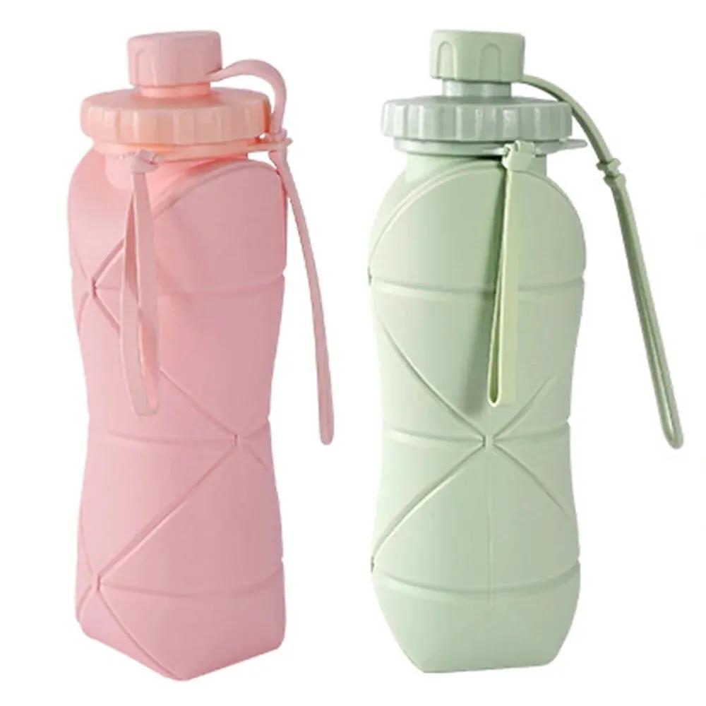 Складная силиконовая бутылка для воды, спортивная бутылка для воды, устойчивая к падениям, для путешествий на открытом воздухе, переносная кружка для воды, для бега, велоспорта, Campi