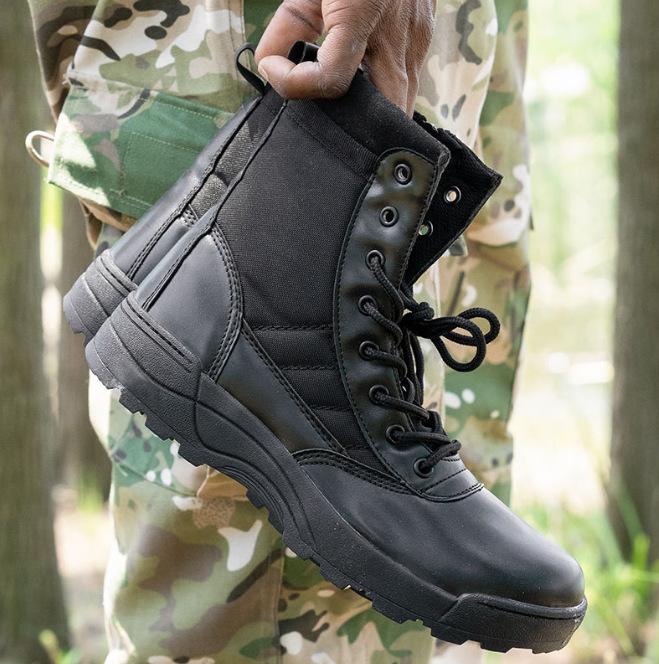 Модные мужские ботинки Боевые Мужские Ботильоны Тактические Большие Размеры 36-46 Ботинки Мужская Обувь Рабочая Обувь Безопасности Мужские Мотоциклетные Ботинки