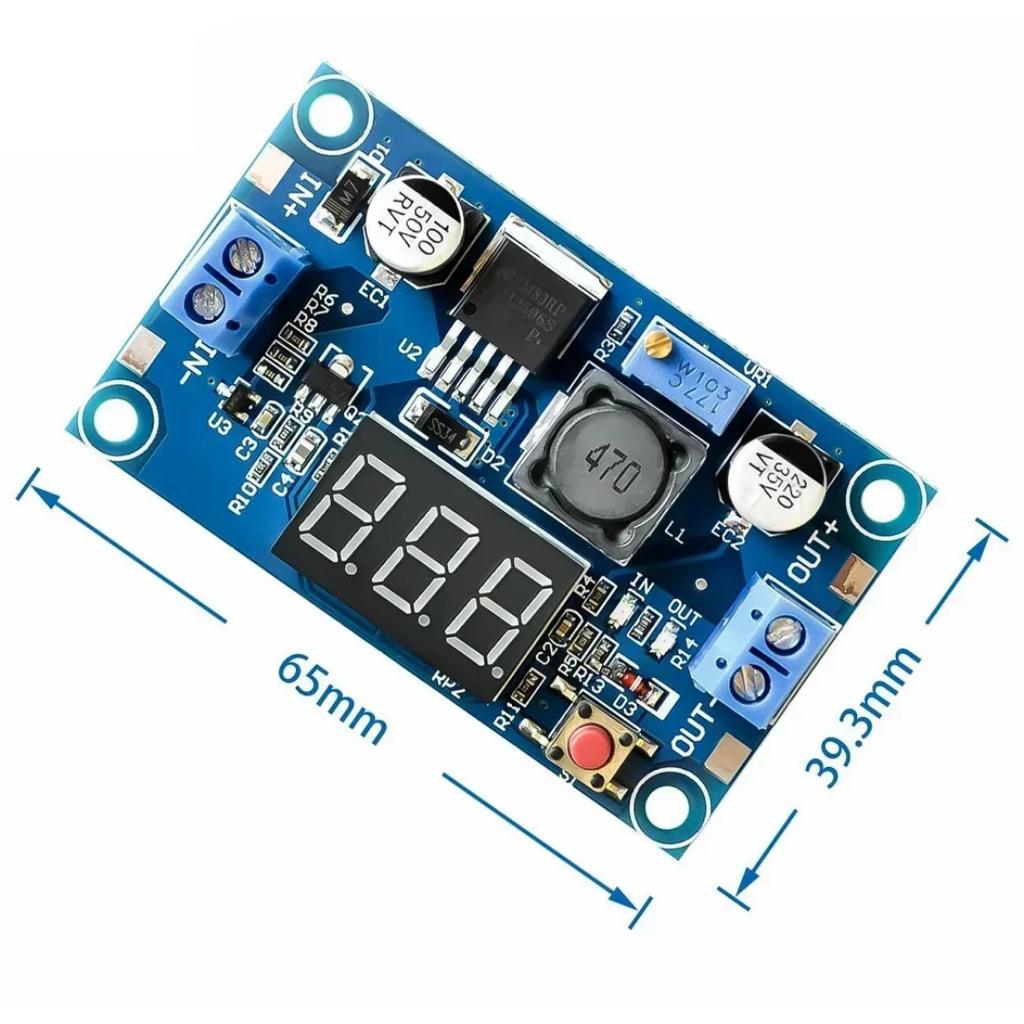 LM2596 DC DC Понижающий Преобразователь Регулятор Напряжения Светодиодный Дисплей Вольтметр 4.0~40 до 1.3-37В Понижающий Адаптер Регулируемый Источник Питания