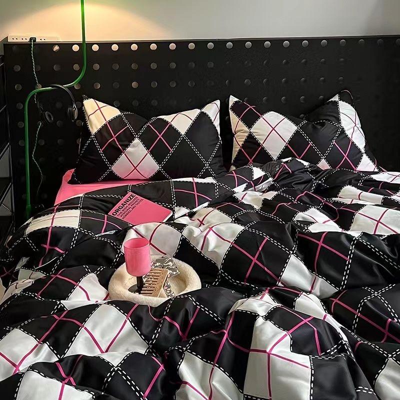 Комплект постельного белья в скандинавском стиле с черным горошком, простыня, пододеяльник, полуторный, двуспальный, королевский, скандинавское постельное белье, комплекты постельного белья для мальчика и девочки