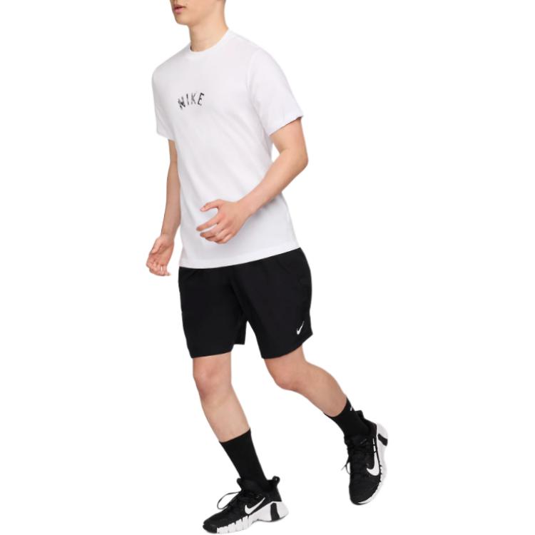 Nike Футболки мужские белые с круглым вырезом HF5247-100