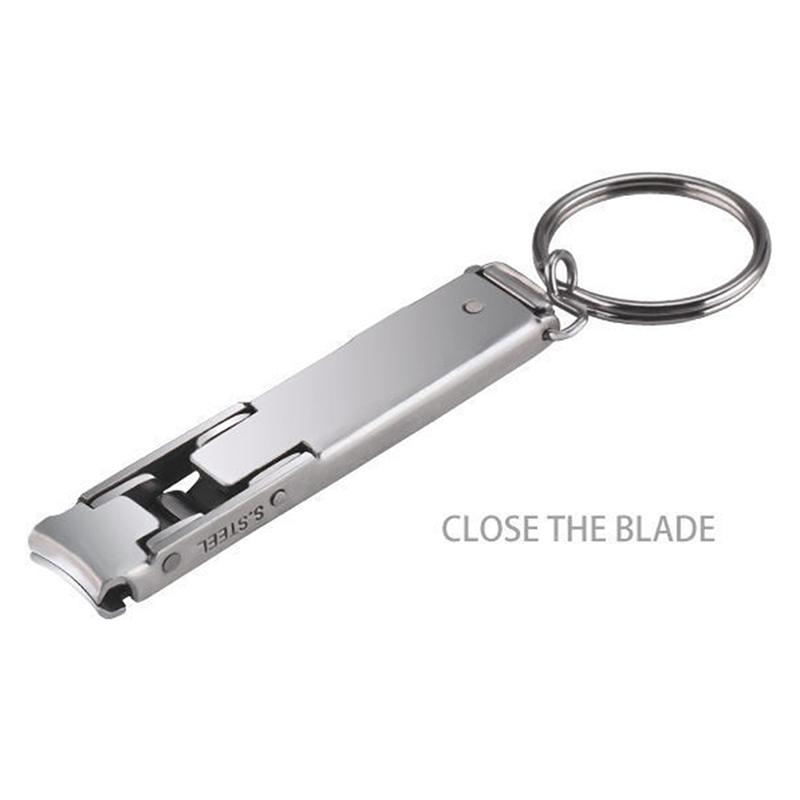 Ультратонкие кусачки для ногтей из нержавеющей стали, складные кусачки для ногтей с пилочкой