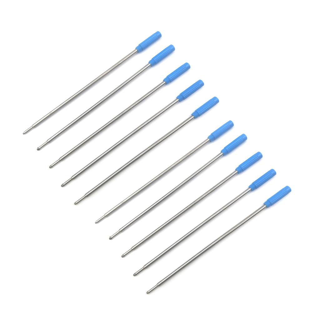 10PCS Premium Metal Pen Refills Blue Black Ink Refills 115mm Replacement Ballpoint Pen Refills 1mm Tip Pen Refill