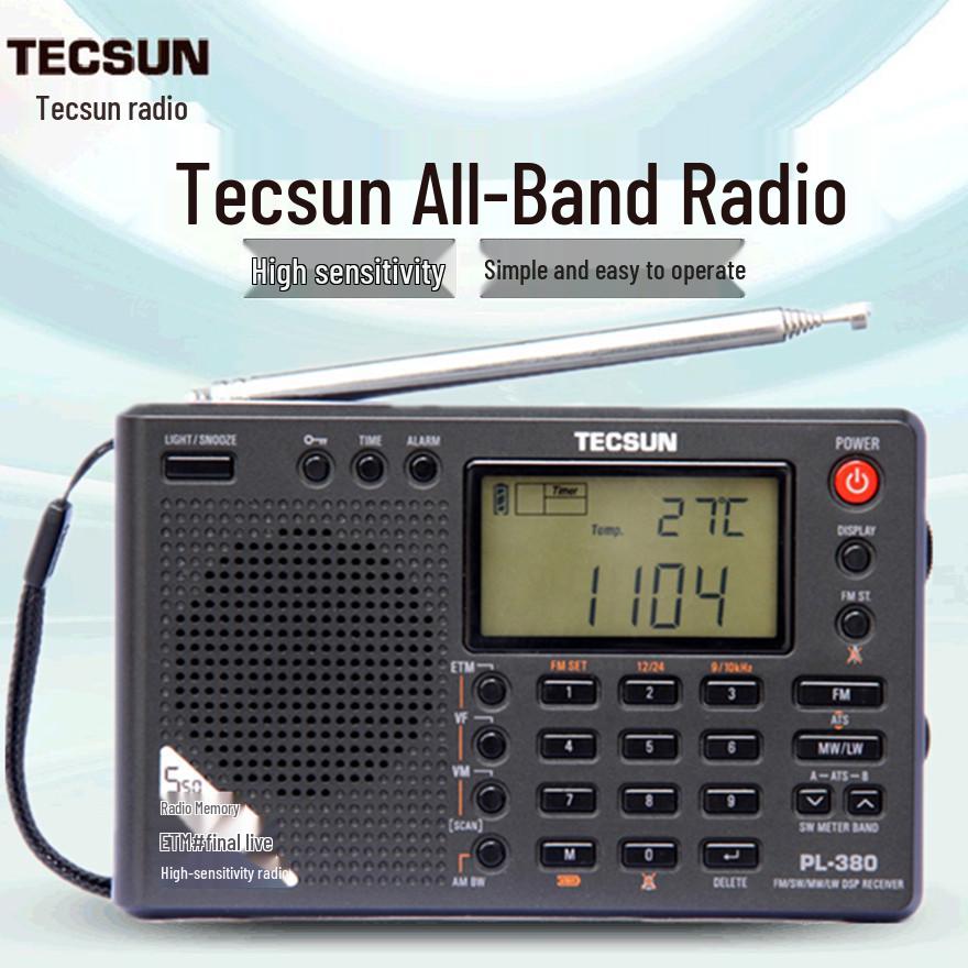 Tecsun PL-380 Цифровое стерео всеволновое FM портативное радио
