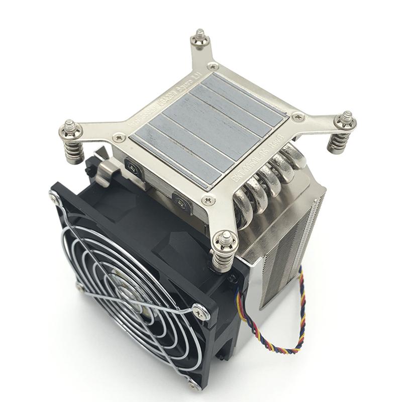 COOLSERVER R19 4U Серверный кулер для процессора 5 тепловых трубок Корпус для настольного ПК бесшумный вентилятор Для LGA2011 2066 115X Рабочая станция Компьютерный радиатор