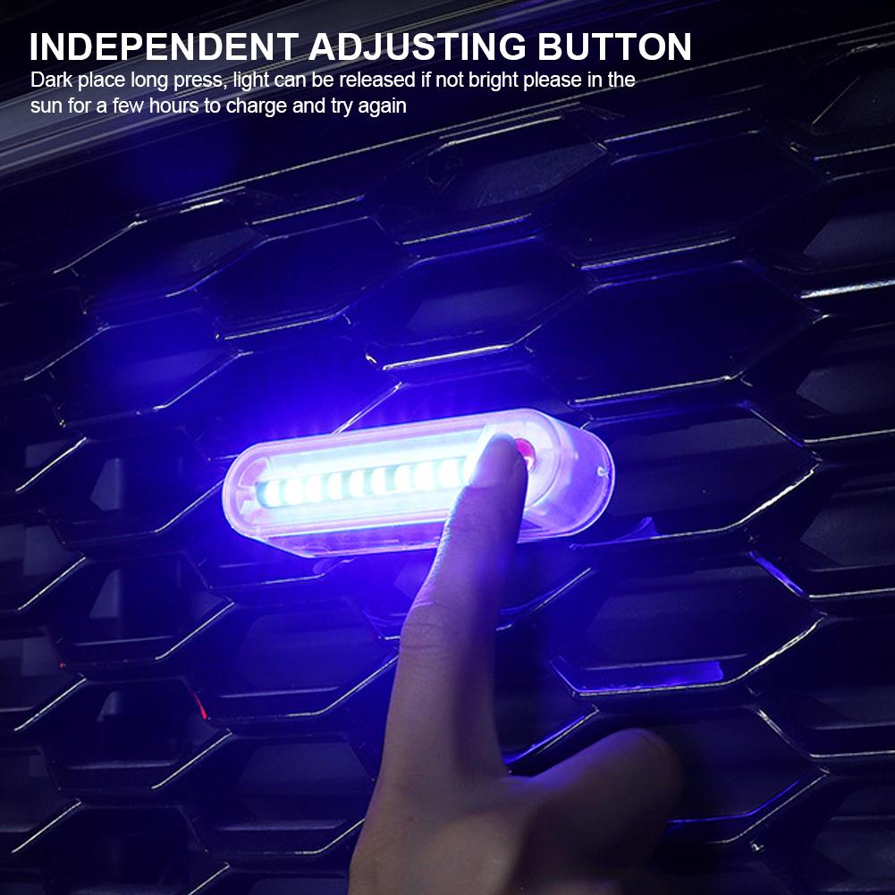 Солнечная батарея Автомобильный светодиодный фонарик Автомобильный мотоцикл Сигнальная лампа Ночной световой сигнальный стробоскоп Ходовой фонарь