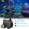 Fountain Pump with LED Light 12 Lamp Beads Strong Suction Cup Hydroponics Garden Pond Fish Tank Aquarium Pump