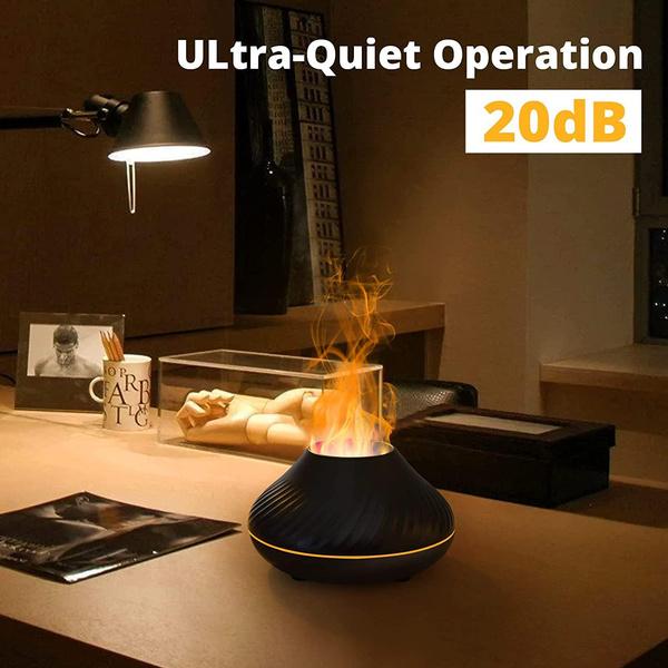Диффузор вулканического аромата, лампа с эфирным маслом, 130 мл, USB портативный увлажнитель воздуха с 7 цветами пламени, ночник, рождественский подарок