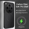 Магнитный чехол из углеродного волокна для Oppo Find X8 FindX8 Pro X8Pro Жесткая матовая задняя крышка Защита камеры Ударопрочная ТПУ накладка
