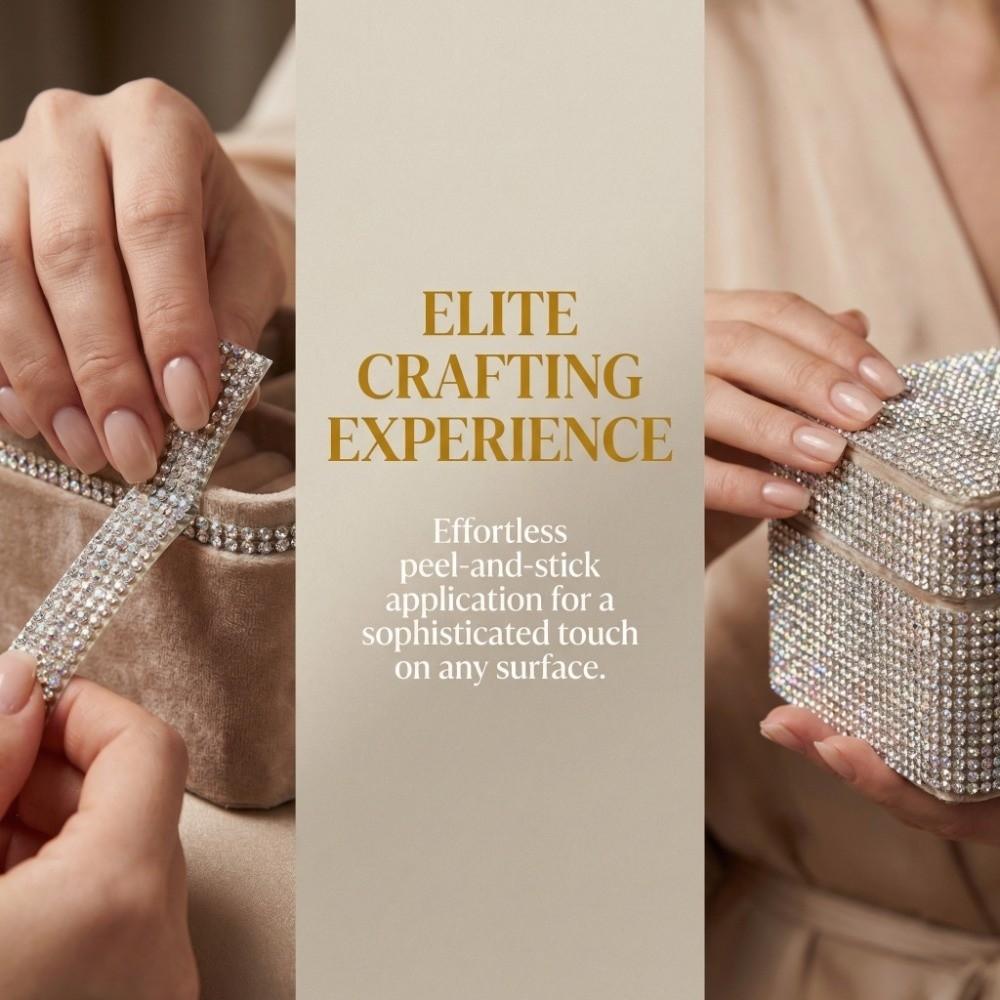 Блестящая полоска со стразами Лист с кристальными стразами Наклейка Bling Bling Декаль Декор для поделок