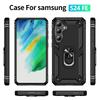 Чехол для Samsung Galaxy S24 FE, PC+TPU, чехол для телефона с вращающейся подставкой-кольцом