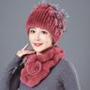 Новая шапка из меха кролика рекс, женская, модная, осенне-зимняя, утолщенная, теплая, с защитой ушей, шарф, набор для защиты шеи, взрослая
