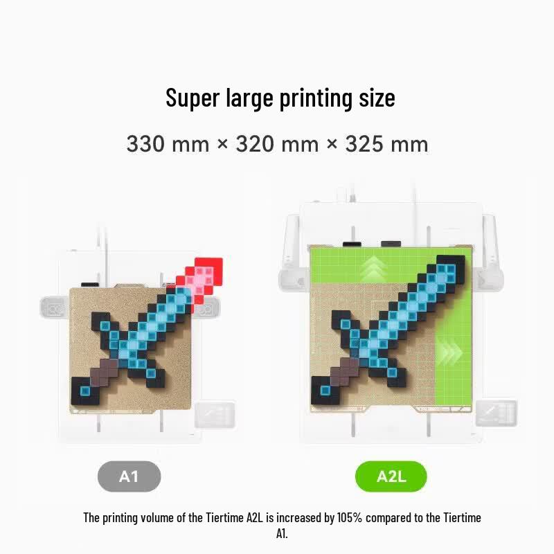 3D-принтер Bambu Lab A2L большого формата FDM, вилка CN (адаптер в комплекте)