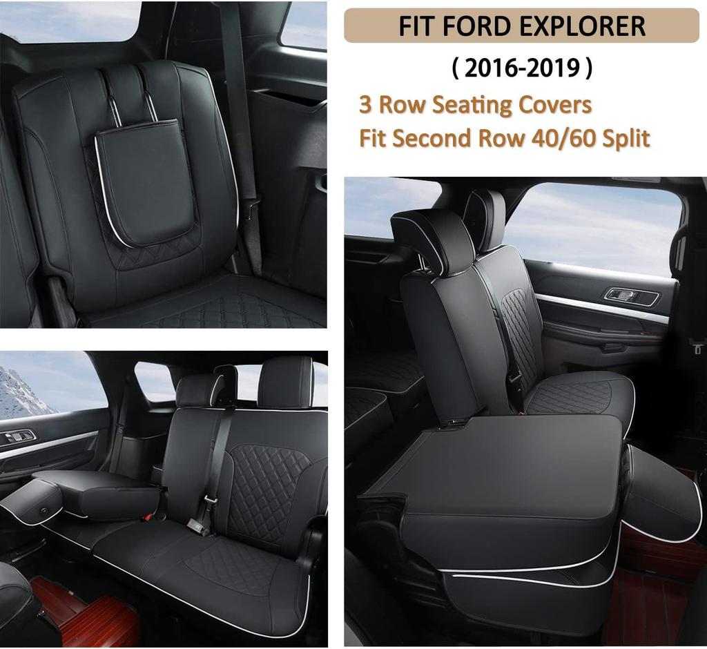 Ford Explorer 16-24 Подушка сиденья - Всесезонный чехол на сиденье из кожи с полной защитой