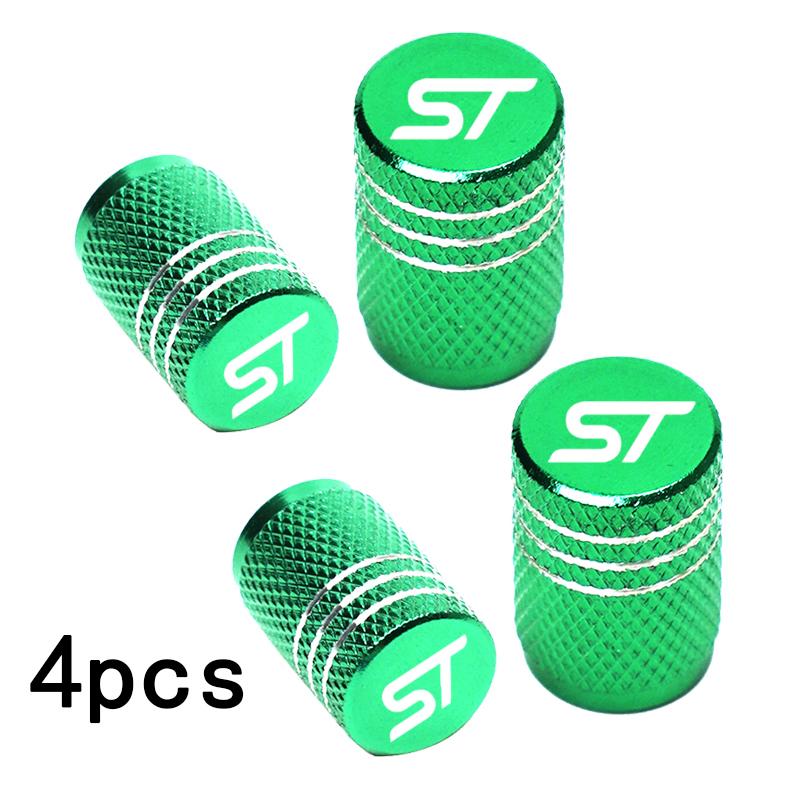 AJD1 For Ford ST FOCUS 2 3 Mondeo Fiesta Kuga MK2 MK3 MK4 Accessorise Car Wheel Tire Valve Caps Tyre Stem Covers Airdust Waterproof