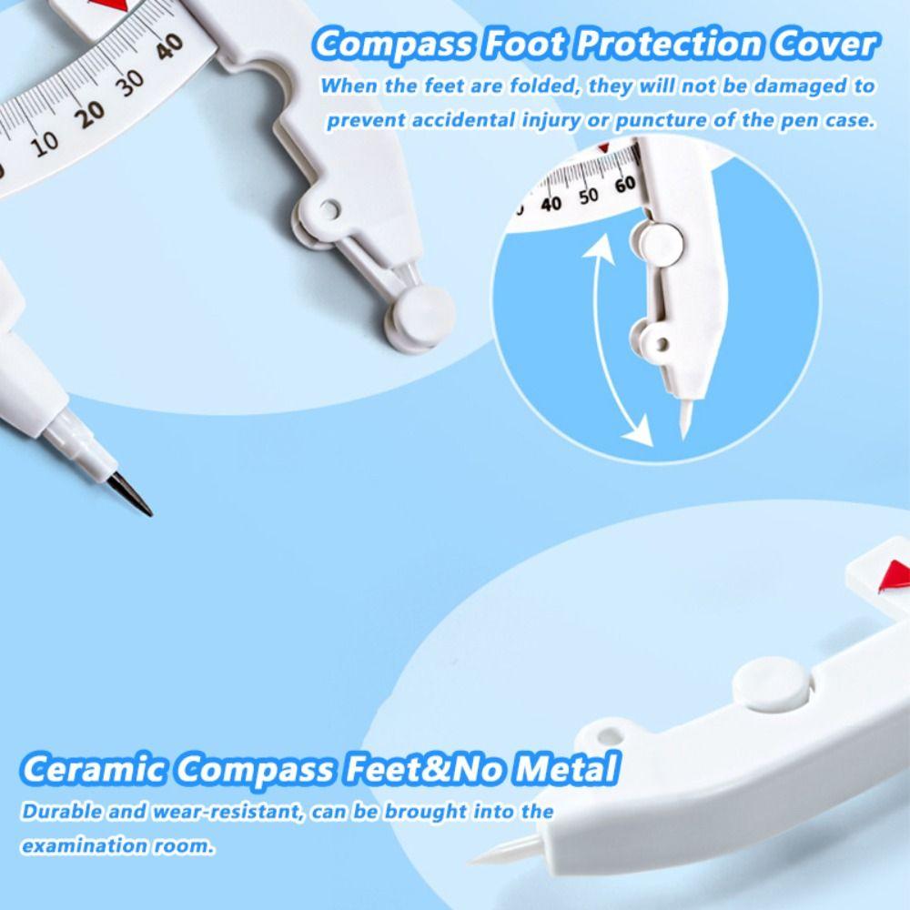 С линейкой, цифровым дисплеем, компасом, диаметром 1-13 см, инструментом для рисования окружностей, для использования студентами