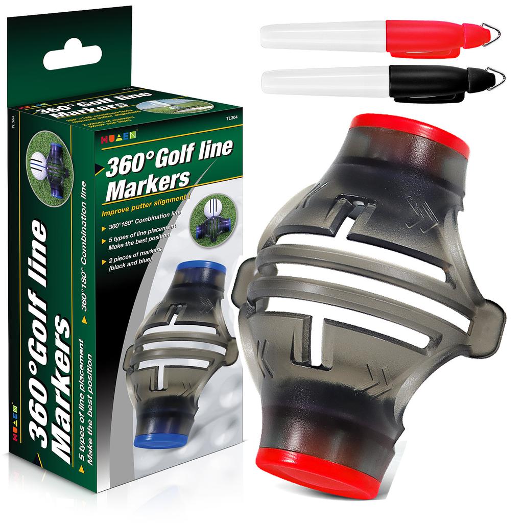 360 ° Golf Ball Line Marker Drawing Tool Precision Golf Marking Stencil Professional Balanced Ball Line Marks Tool For Golfers