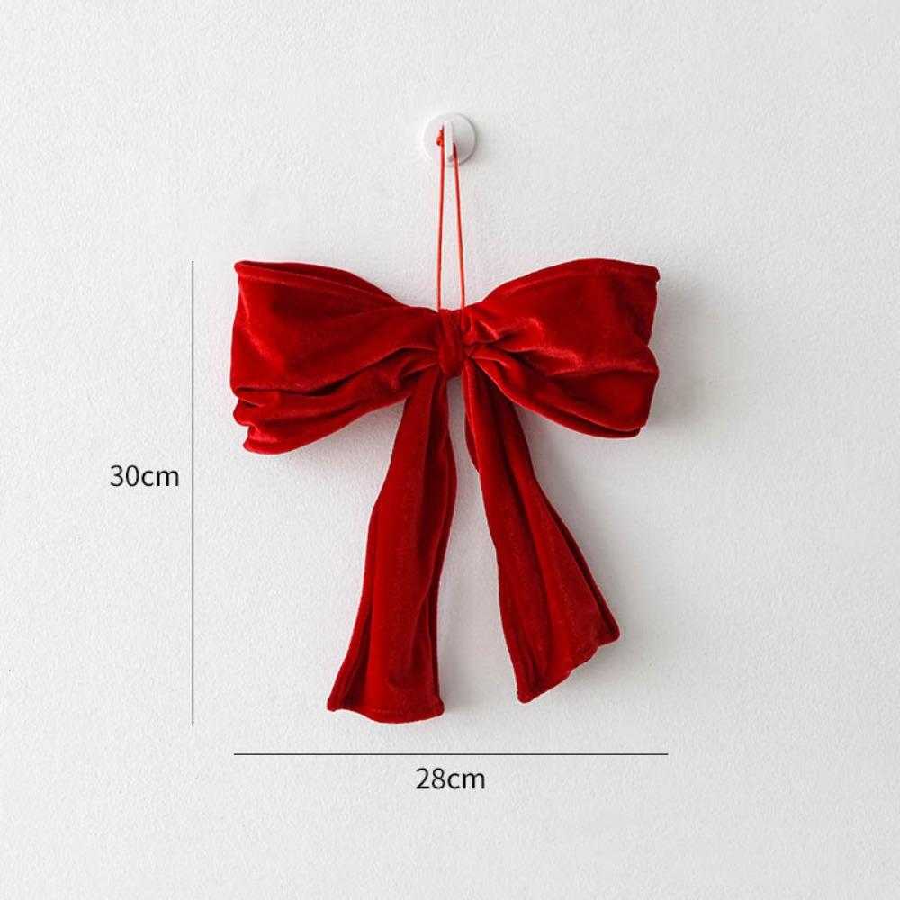 New Red Bowknot Pendant deformable Flannelette Hanging Xmas Ornament Large DIY Christmas Tree Decorations Merry Christmas