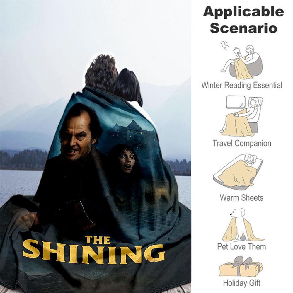 1pc The ShiningOutdoor Flannel Blanket Soft Plush Decor for Picnics, camping,Bedroom, Playroom, or Lunch Break, Perfect Gift