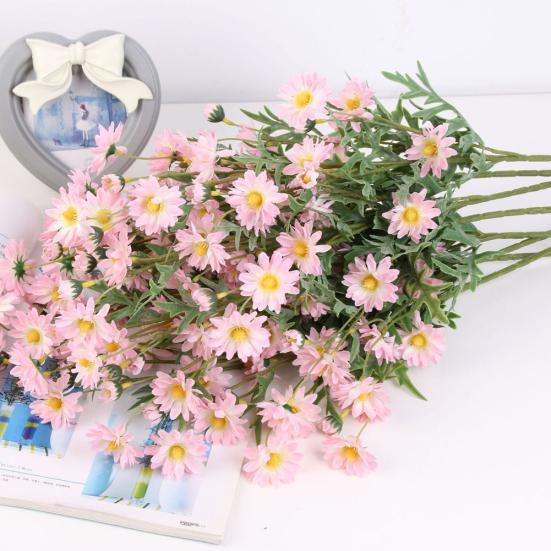 1шт искусственный маленький ромашка поддельные цветок листья дома свадьба кафе декор