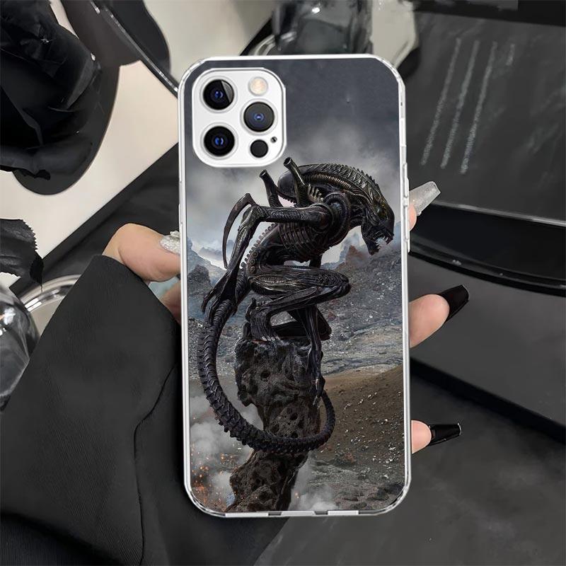 Раскрашенный чехол для телефона Alien Vs Predator для iPhone 13 12 Mini 11 Pro X XS Max XR 7 Plus 8 SE 6 6S 5 5S Мягкий силиконовый чехол Fundas