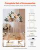 Wedding Flower Stand, 10PCS 40cm Column Flower Stand, Floral Stands with Acrylic Laminate, Gold Rectangular Floral Display Rack for Wedding, Party,