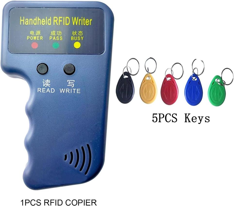 Ручной RFID-дупликатор/копировщик 125 кГц, программатор/считыватель ID-карт + Ключи + Считыватель карт доступа на брелоке