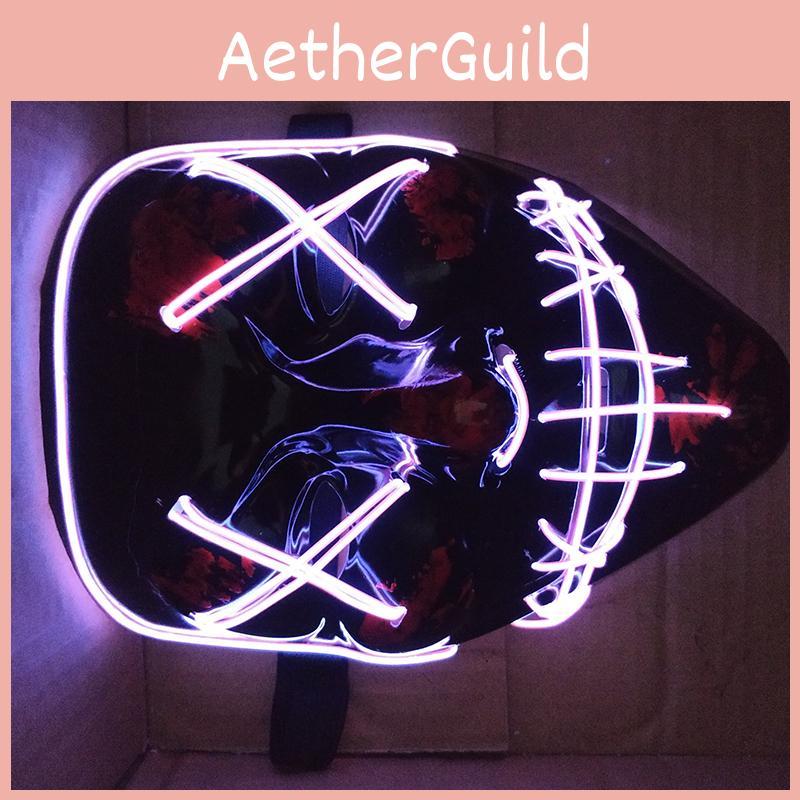 Led Light Mask Up Funny Mask The Purge Election Year Ideal For Halloween And Cosplay Events