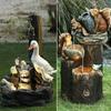Утка и Белка Симуляция Животных Текущая Вода Настоящие Садовые и Дворовые Украшения Солнечные Украшения